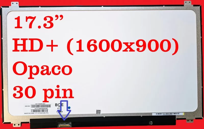 Schermo HP 17-ca1032nm 17.3" HD+ Opaco 30 pin con staffe